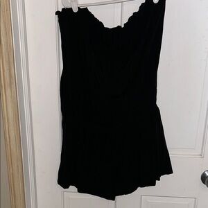 Cupshe black strapless romper XL